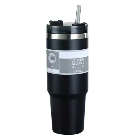 30oz (Water/Coffee/Beer)-(Cup/Mug)-(Stainless Steel)-(Double Layer)-(Black)-$20 - Picture 3 of 4